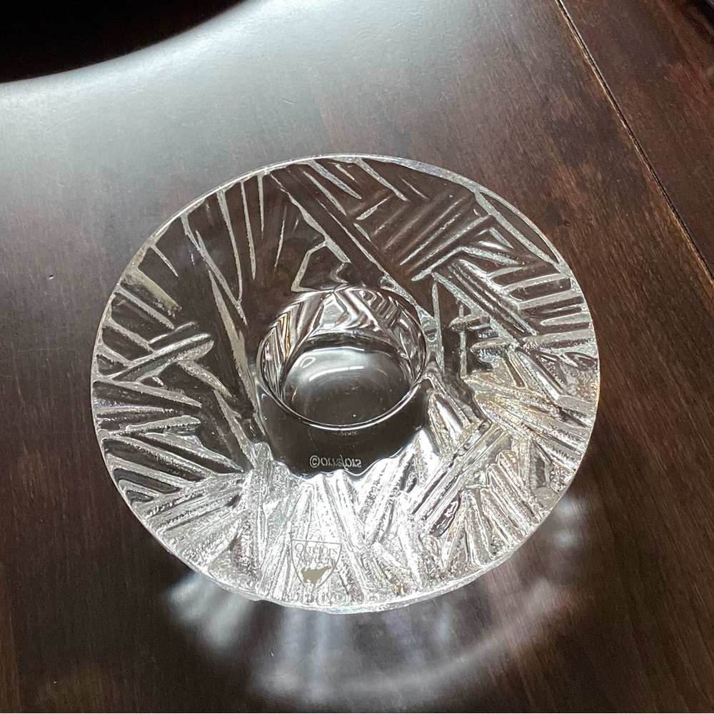 Orrefors Crystal Tea Light Candle Holder